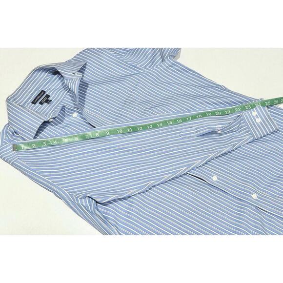 Croft & Barrow Men's Classic Fit Non-Iron Cotton Blue & White Stripes 15 32/33 - Picture 11 of 15